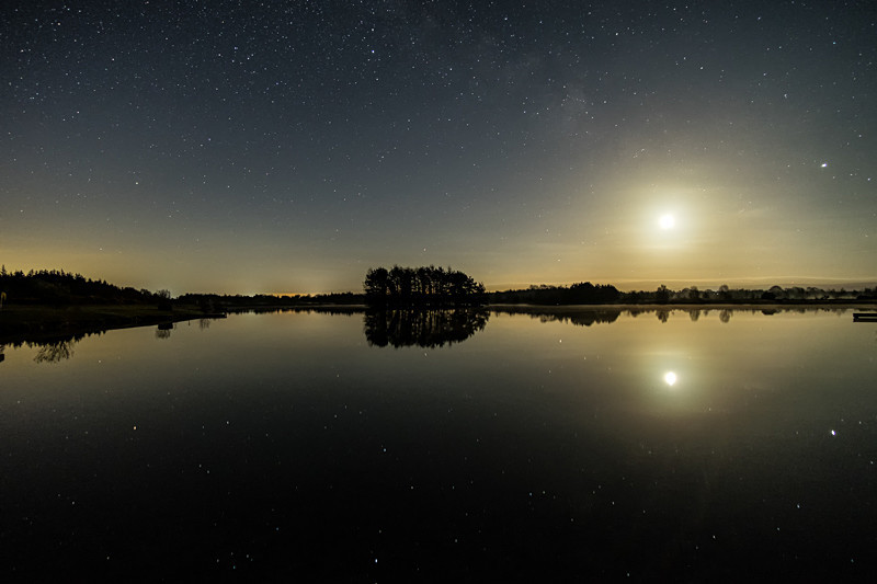 Night photography at Finnamore Lake - All of the Rest Counties