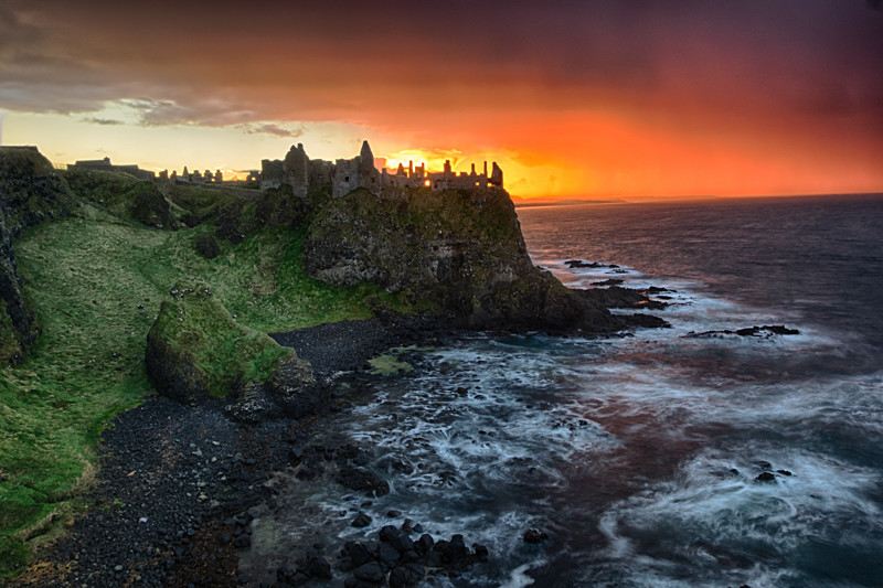 Sunset at Dunluce Castle - Northern Ireland
