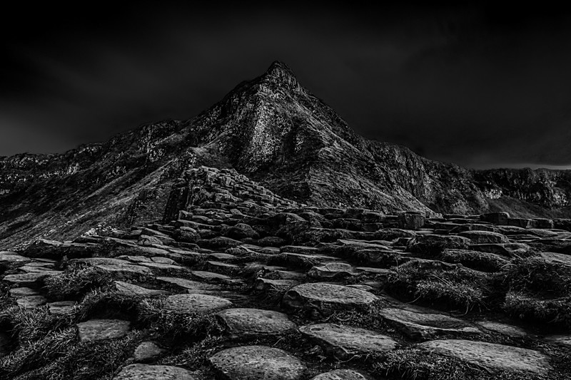 Giants Causeway, Northern Ireland. - Black and White