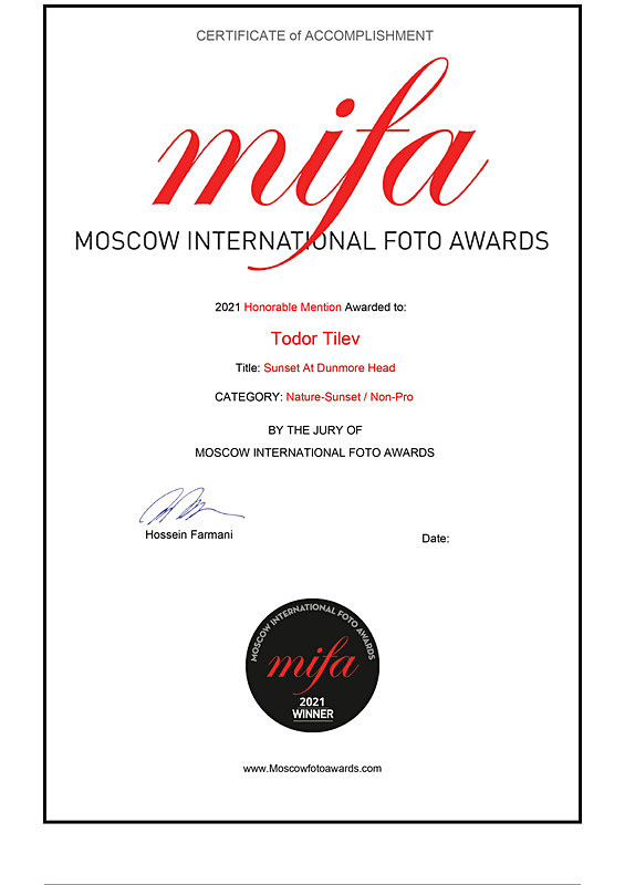 Moscow International Foto Awards_Honorable Mention_Nature_Sunset - Achievements