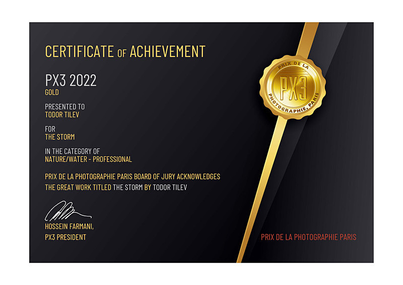 Paris International Awards_Gold Award_Nature_Water - Achievements