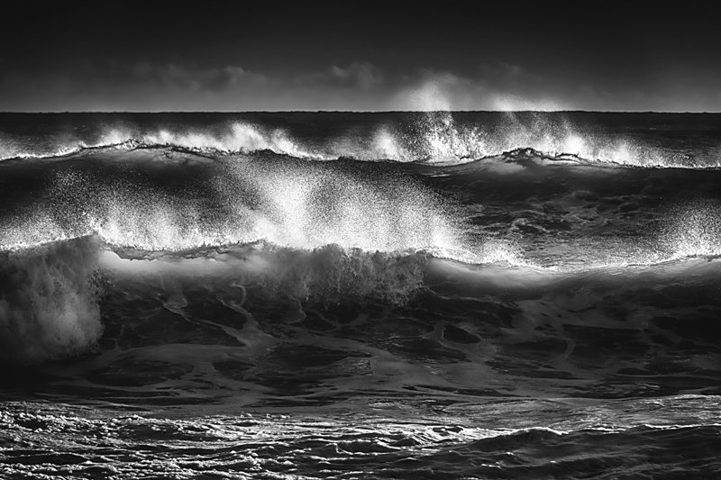 DSCF2678 - The Beauty of Waves in Black and White