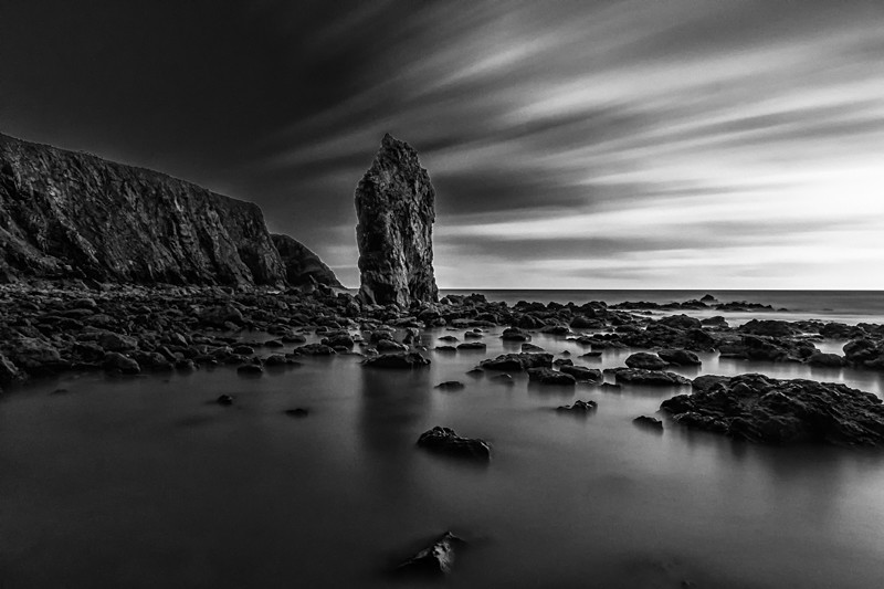 Ballydowane Cove, Ireland - Black and White