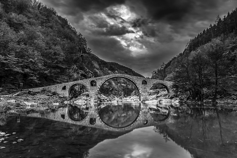 Devil's Bridge, Bulgaria. - Black and White