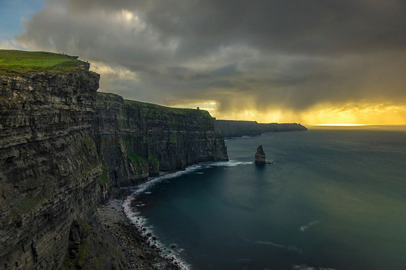 Sunset at Cliffs of Moher, County Clare, Ireland. - Sunsets