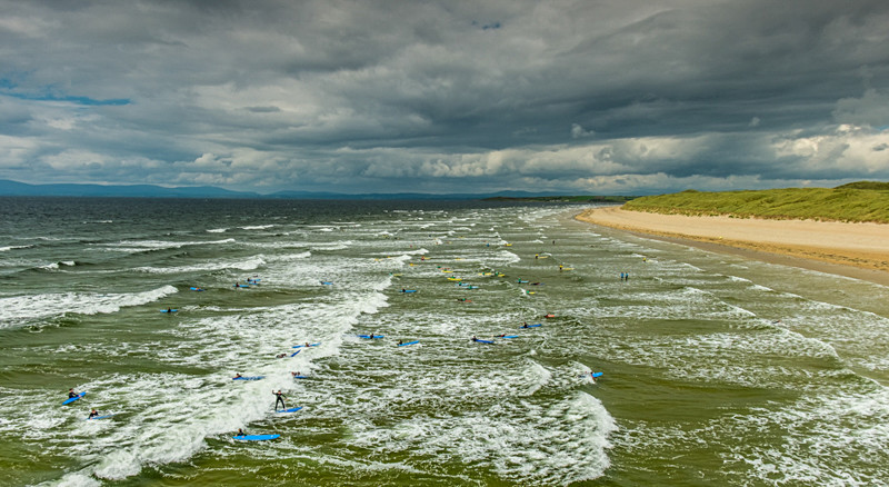 Surfers at Tullan Strand, Ireland. - Pictures out of this world