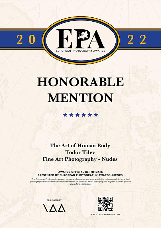 European Photography Awards_Fine Ar_Nudes - Achievements