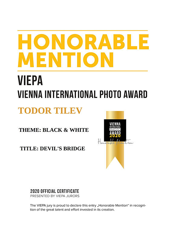Vienna International Photo Awards_Black  White_Devils Bridge - Achievements