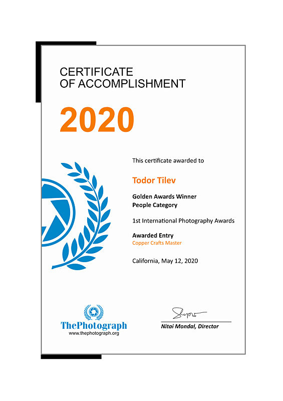 The Photograph_Gold Award_People Category - Achievements