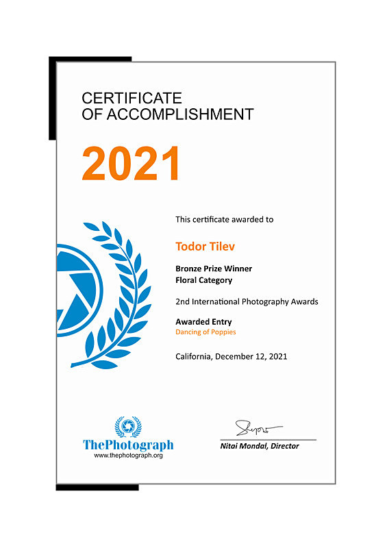 The Photograph_2021_Floral Category - Achievements