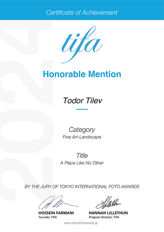Tokyo International Foto Awards_2024_HM_Fine Art_Landscape - Achievements