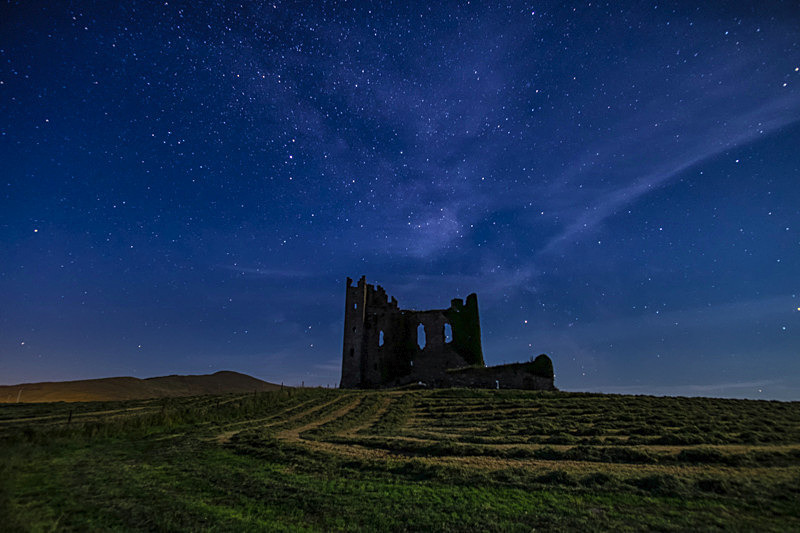 Ballycarberry Castle during the night, Ireland. - Co Kerry