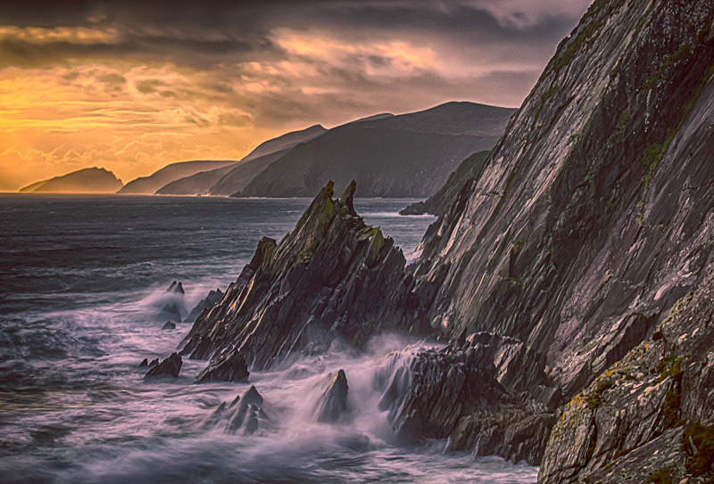 Sunset at Dunmore Head, Dinglr Peninsula, County Kerry, Ireland. - Sunsets