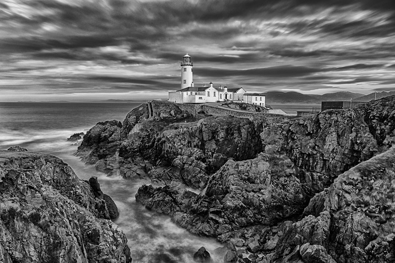 Fanad Lighthouse, Ireland. - Black and White