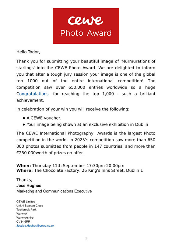 Cewe International Photography Awards _2025__Best Pictures - Achievements