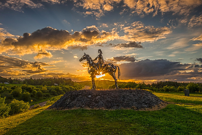 Gaelic Chieftain Sculpture outside Boyle - All of the Rest Counties