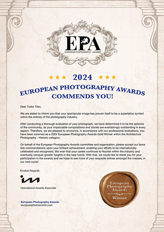 LondonPhotograph Awards_Congratulatory Letter_Architecture_Historic - Achievements