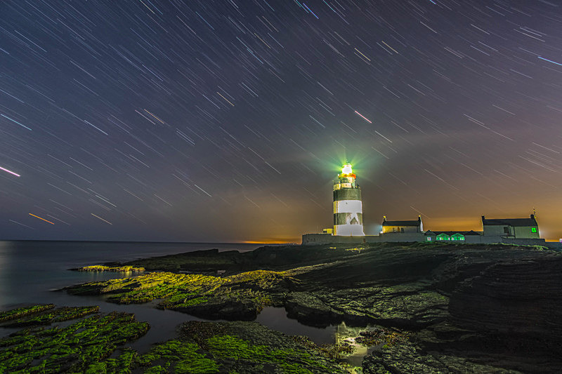 Stars trails at Hook Lighthouse - Hook Peninsula