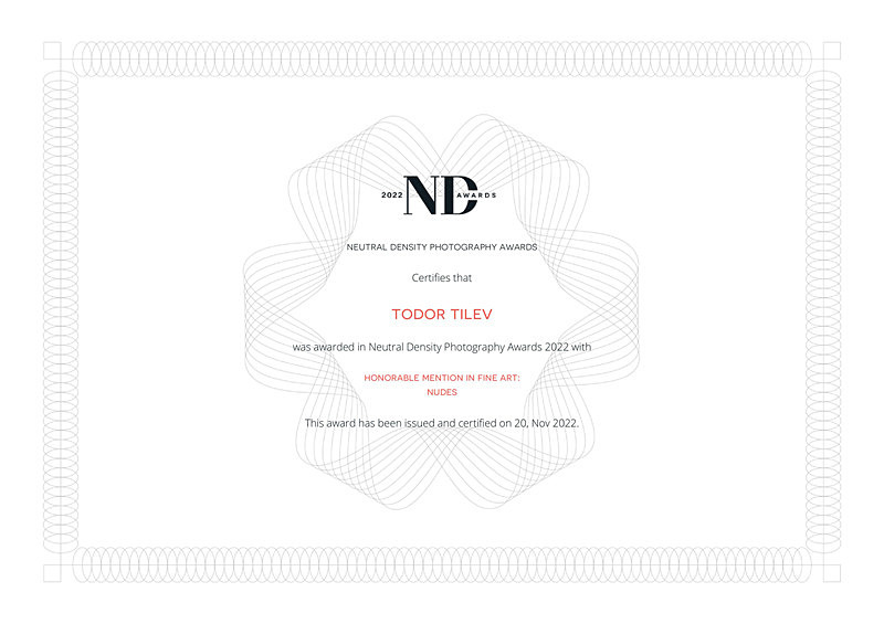 Neutral Density Awards_2022_Fine Art_Nudes - Achievements