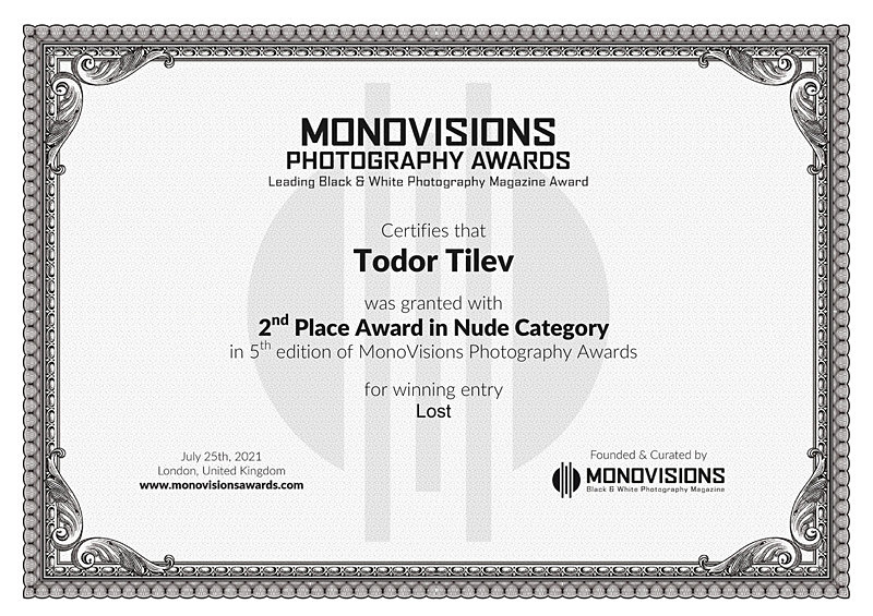 Monovisions Photography Awards_Second Place_Nude Category - Awarded Pictures 2020