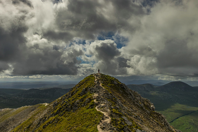 At the top of Errigal Mountain, Ireland. - Co Donegal
