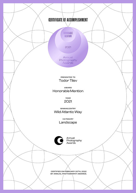 Annual Photography Awards_2021_Landscape - Achievements