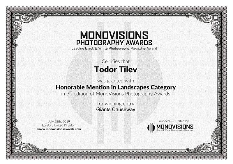 Monovisions Photography Awards_2019_Landscapes - Achievements