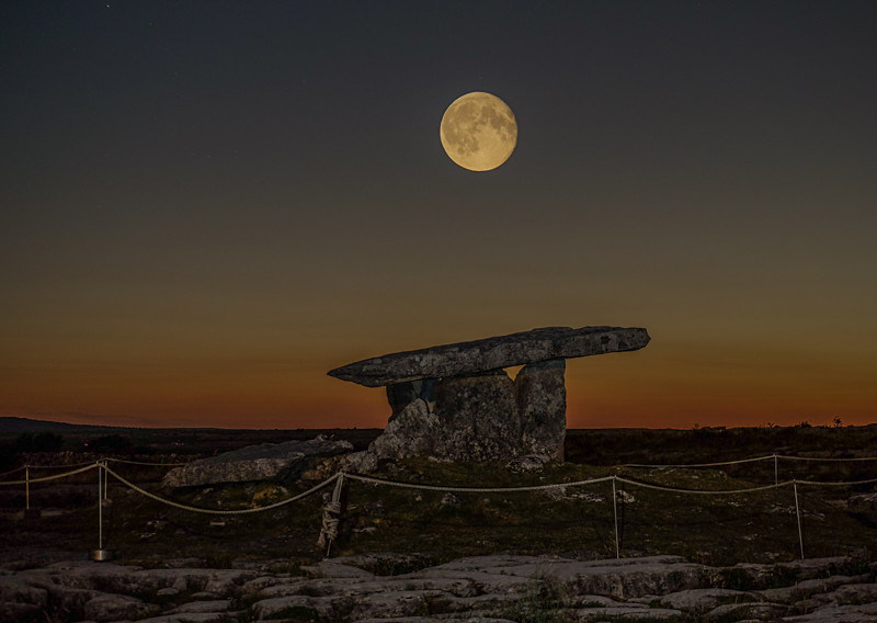 Full Moon over Poulnabrone dolmen - Co Clare