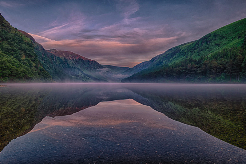 Sunrise at Upper lake at Glendalough, County Wicklow, Ireland. - Pictures out of this world