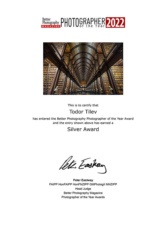 Better Photography Magazine_ 2022_Silver Award_Exotic Travel - Achievements