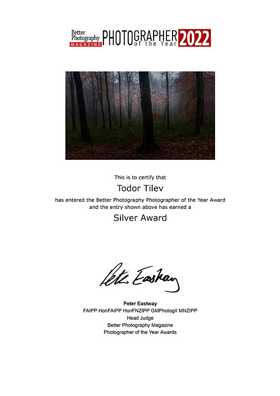 Better Photography Magazine_ 2022_Silver Award_Classic Landscapes - Achievements