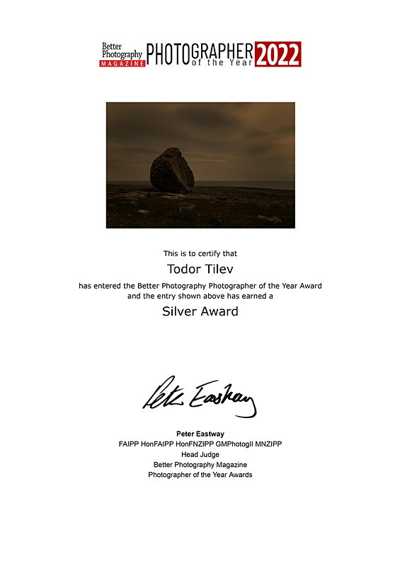 Better Photography Magazine_ 2022_Silver Award_Classic Landscpes - Achievements