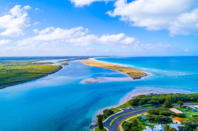 Augusta WA Drone Fly Across Australia Outback Tours aaotours travel Visit Tourist holiday river