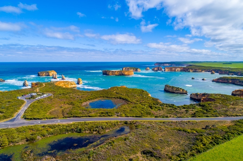 The Bay Of Islands Great Ocean Road drone Fly VIC Across Australia Outback Tours AAOTours Holidays