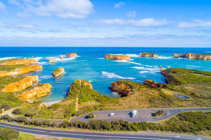 The Bay Of Islands Great Ocean Road drone Fly VIC Across Australia Outback Tours AAOTours Holidays