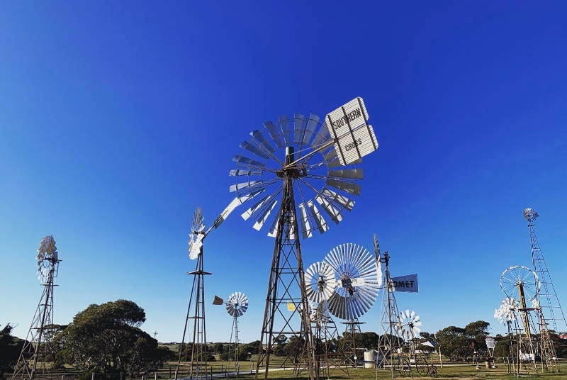 Windmills display Penong South Australia Across Australia Outback Tours aaotours travel coffee break