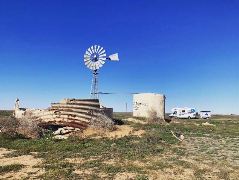 Coffee break somewhere in SA Across Australia Outback Tours aaotours travel holiday windmill
