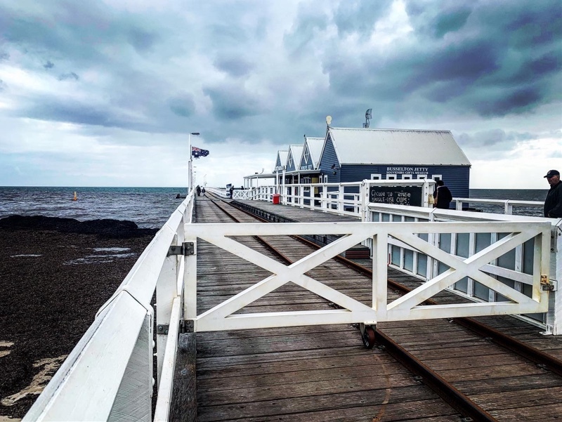 Busselton Jetty WA Across Australia Outback Tours aaotours Tourist visit travel holiday old tram
