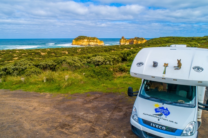 The Cove Drone fly Great Ocean Road VIC Across Australia Outback Tours AAOTours Travel Holiday