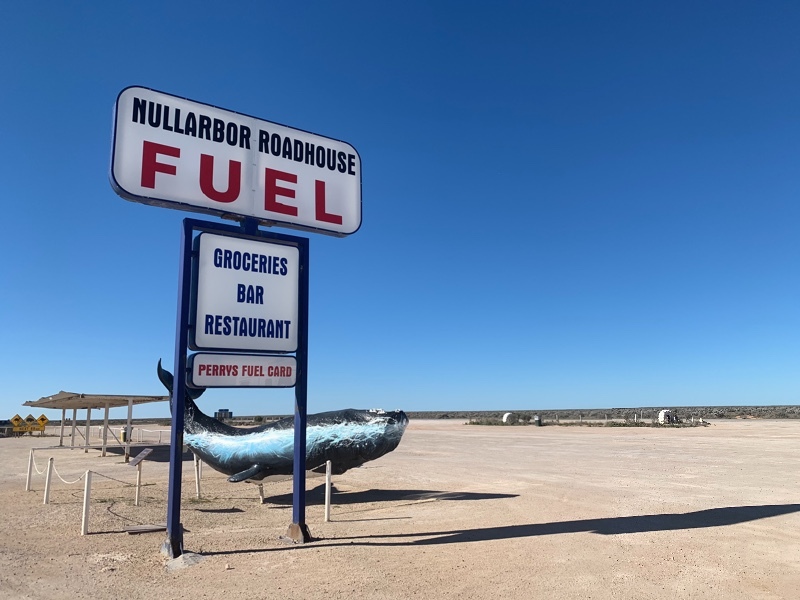 Nullarbor Road house fuel whale Head of the bight SA Across Australia Outback Tours aaotours travel