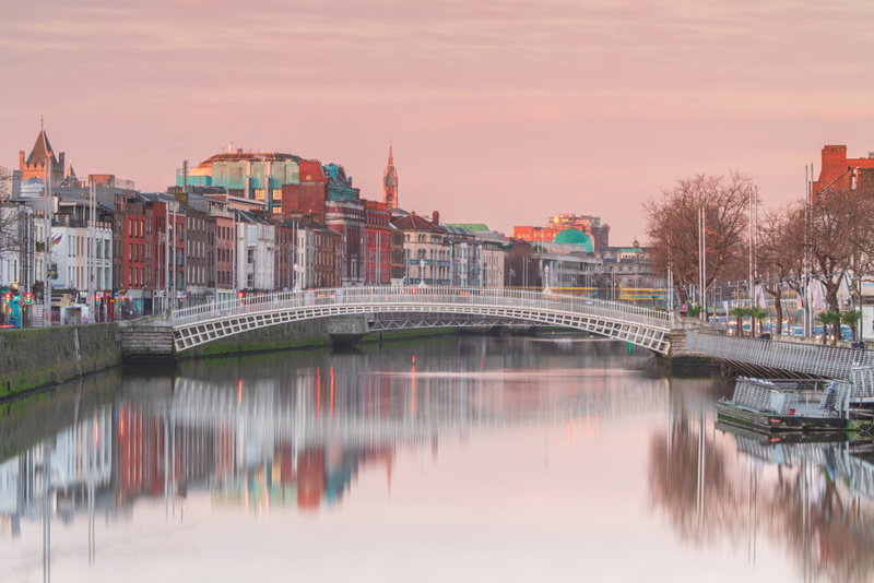 Ha'penny Bridge Under Pastel Morning Light, Dublin by Irish Photographer Adrian Hendroff - Landscape and Outdoor Photography in Ireland