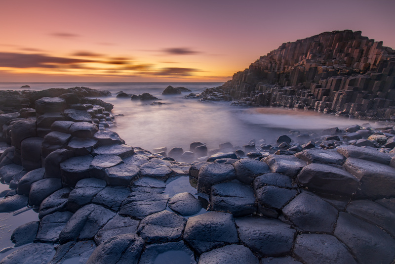 Giant's Causeway Pool at Dusk, Northern Ireland  by Irish Outdoor Photographer Adrian Hendroff - Landscape and Outdoor Photography in Ireland