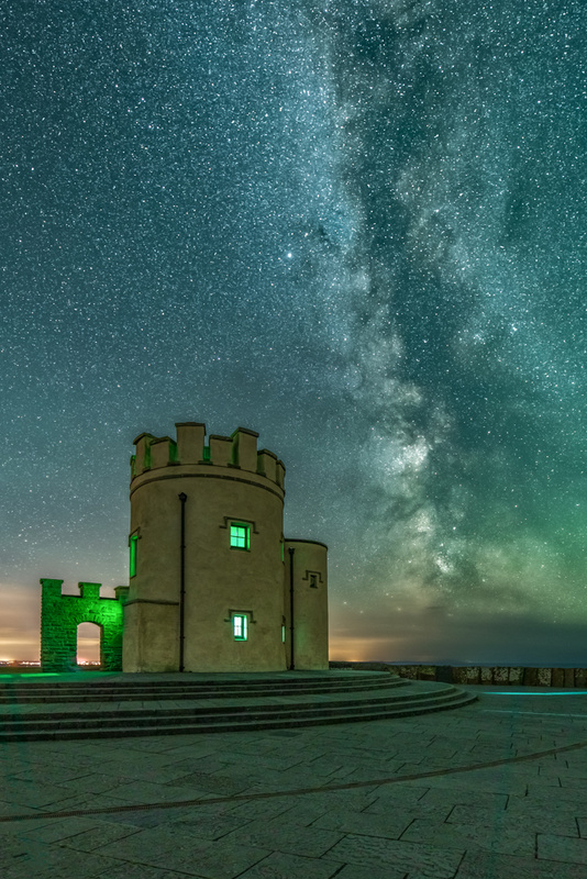 Milky Way at O'Brien's Tower, Cliffs of Moher by Irish Photographer Adrian Hendroff - Outdoor Photography