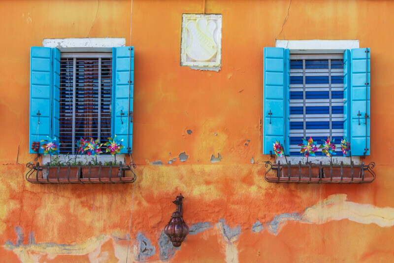 Rustic Orange, Burano, Italy by Irish Photographer Adrian Hendroff - Outdoor Photography in Italy
