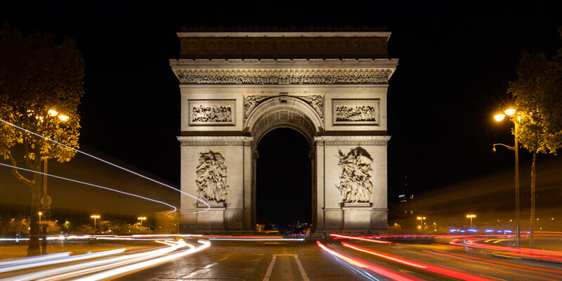 Traffic Trails at Arc de Triomphe, Paris by Irish Outdoor Photographer Adrian Hendroff - Fabulous Viewpoints