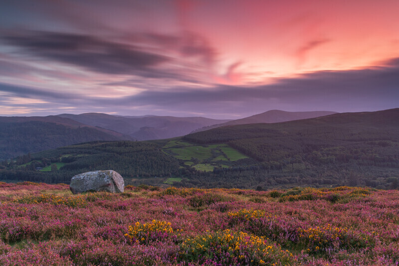 Wicklow Mountains Sunset from Paddock Hill by Irish Photographer Adrian Hendroff - Outdoor Photography