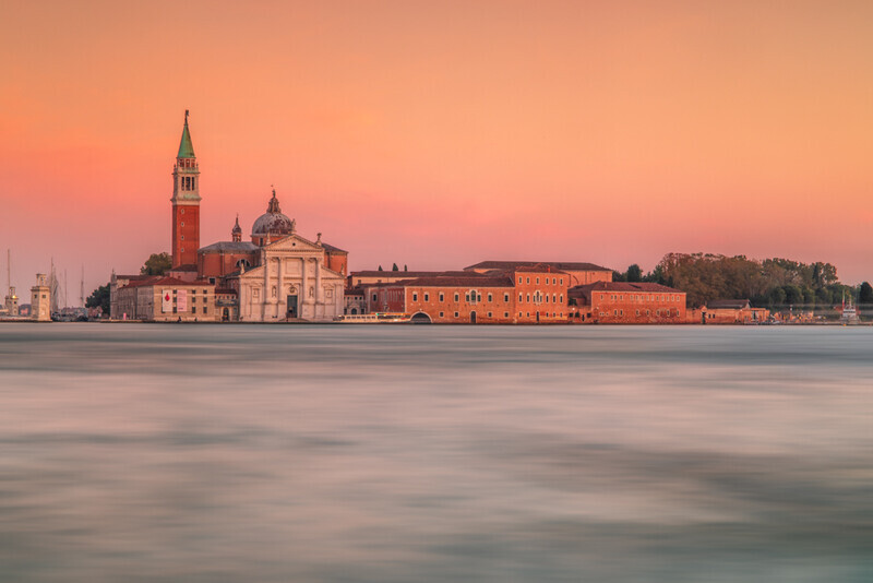 San Giorgio Maggiore Sunset, Venice by Irish Photographer Adrian Hendroff - Outdoor Photography in Italy