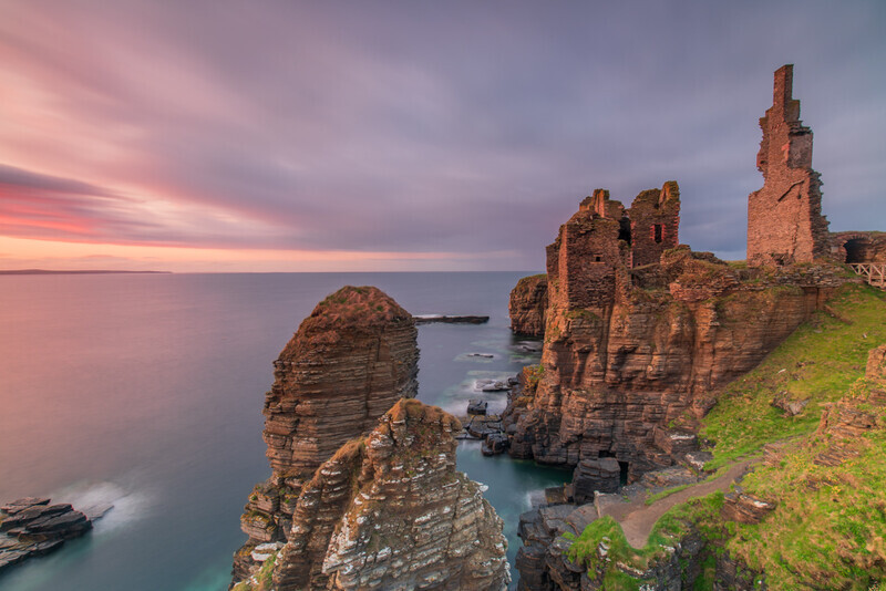 Edge of the Sea, Castle Sinclair Girnigoe, Scotland by Irish Outdoor Photographer Adrian Hendroff - Landscape Photography in Scotland