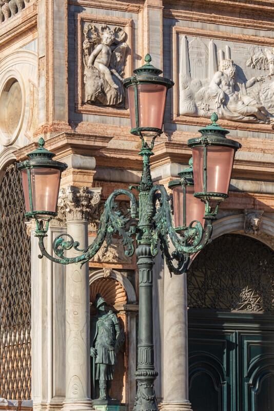 Venetian Lamp Post, St Mark's Square by Irish Photographer Adrian Hendroff - Outdoor Photography in Italy