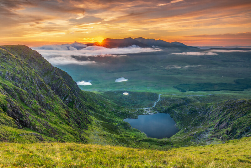 Brandon Sunset from Slievanea, Dingle Peninsula by Irish Outdoor Photographer Adrian Hendroff - Landscape Photography in Ireland